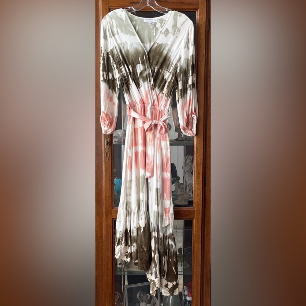 Young Fabulous & Broke Asymmetrical Geode Tie-Dye Jillian Dress